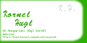 kornel hugl business card