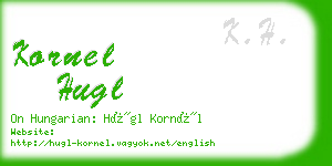kornel hugl business card